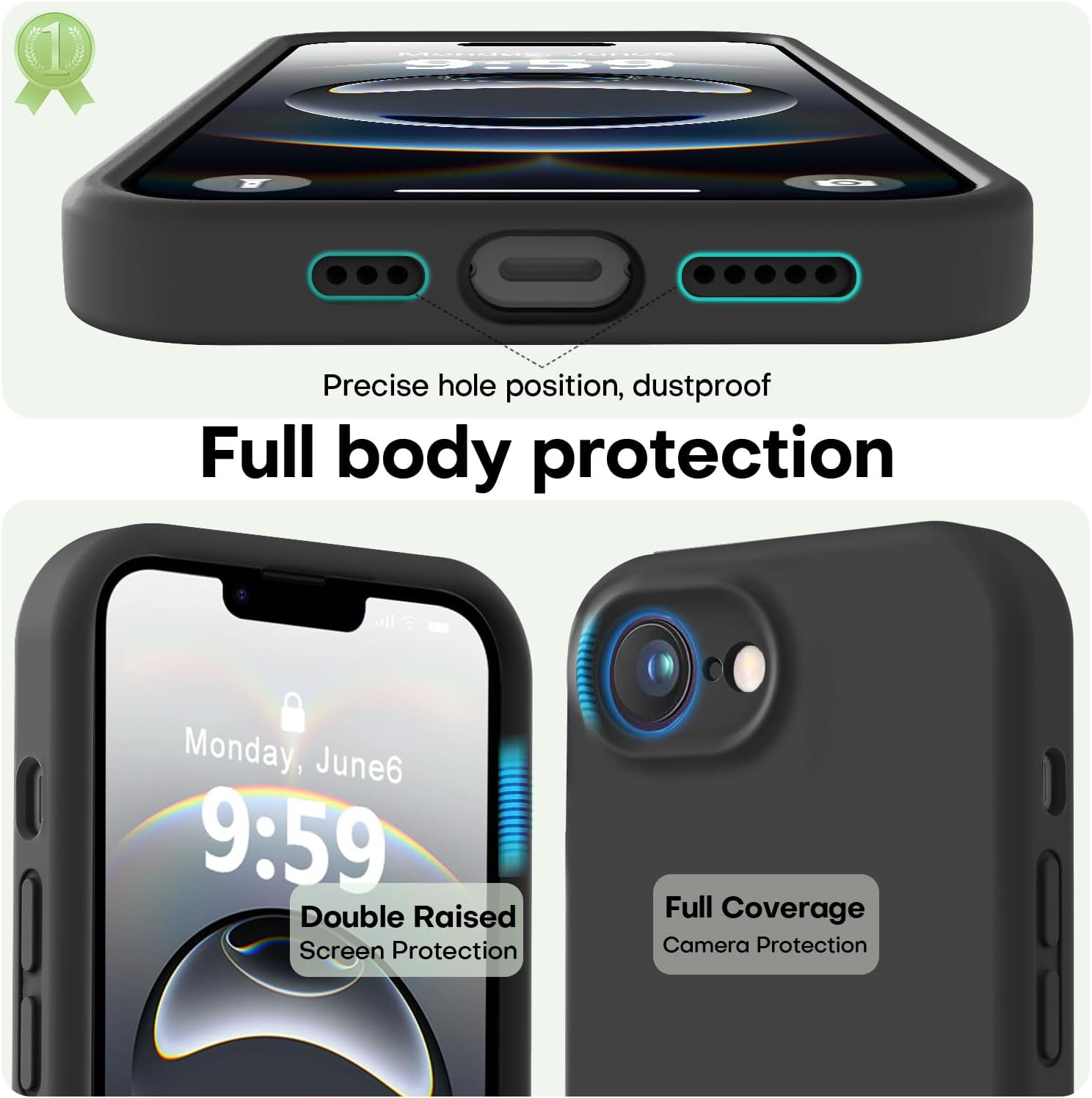 Detalle de LOVE 3000 Designed for iPhone 16e/17e Case – Premium Silicone with Soft Anti-Scratch Lining