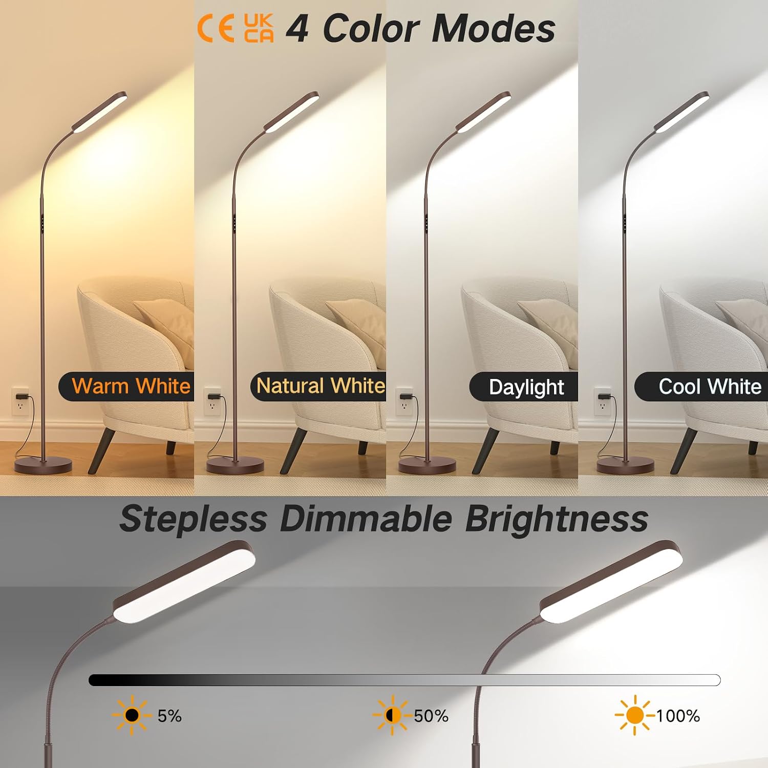 Detalle 2 de OUTON LED floor lamp 15W 1500lm
