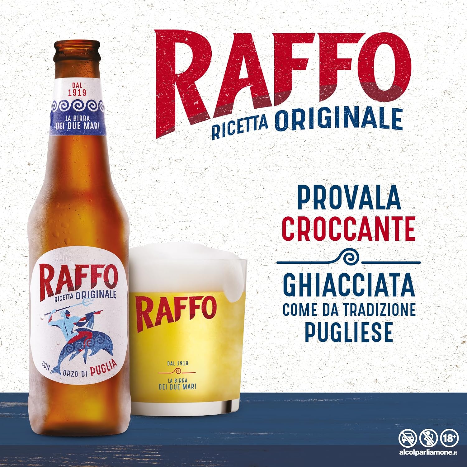 Detalle de Raffo Ricetta Originale Cassa Birra Lager 24 x 33 cl — gusto secco, leggermente amaro