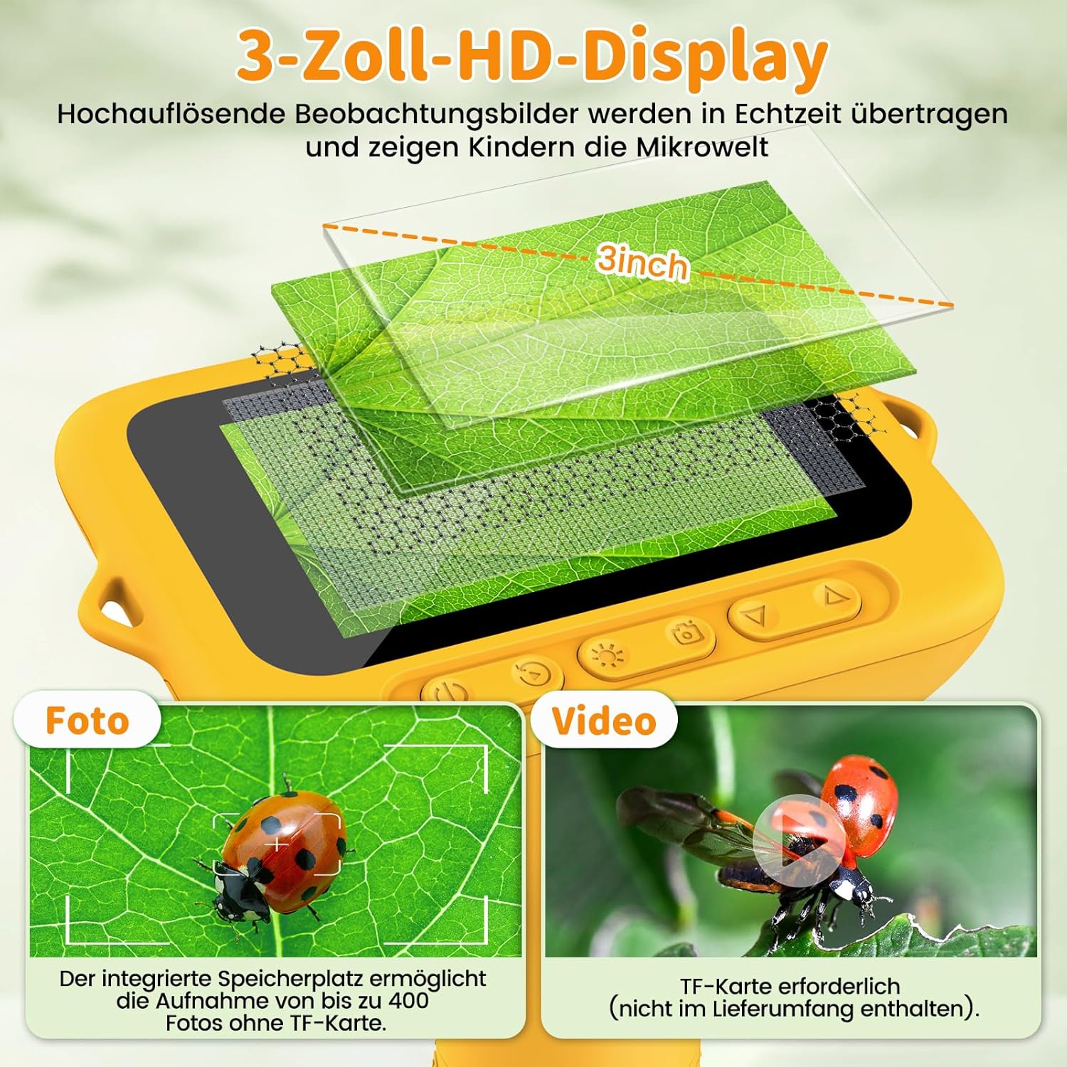 Thumbnail 1 de Kinder Mikroskop HD 3 Zoll Display
