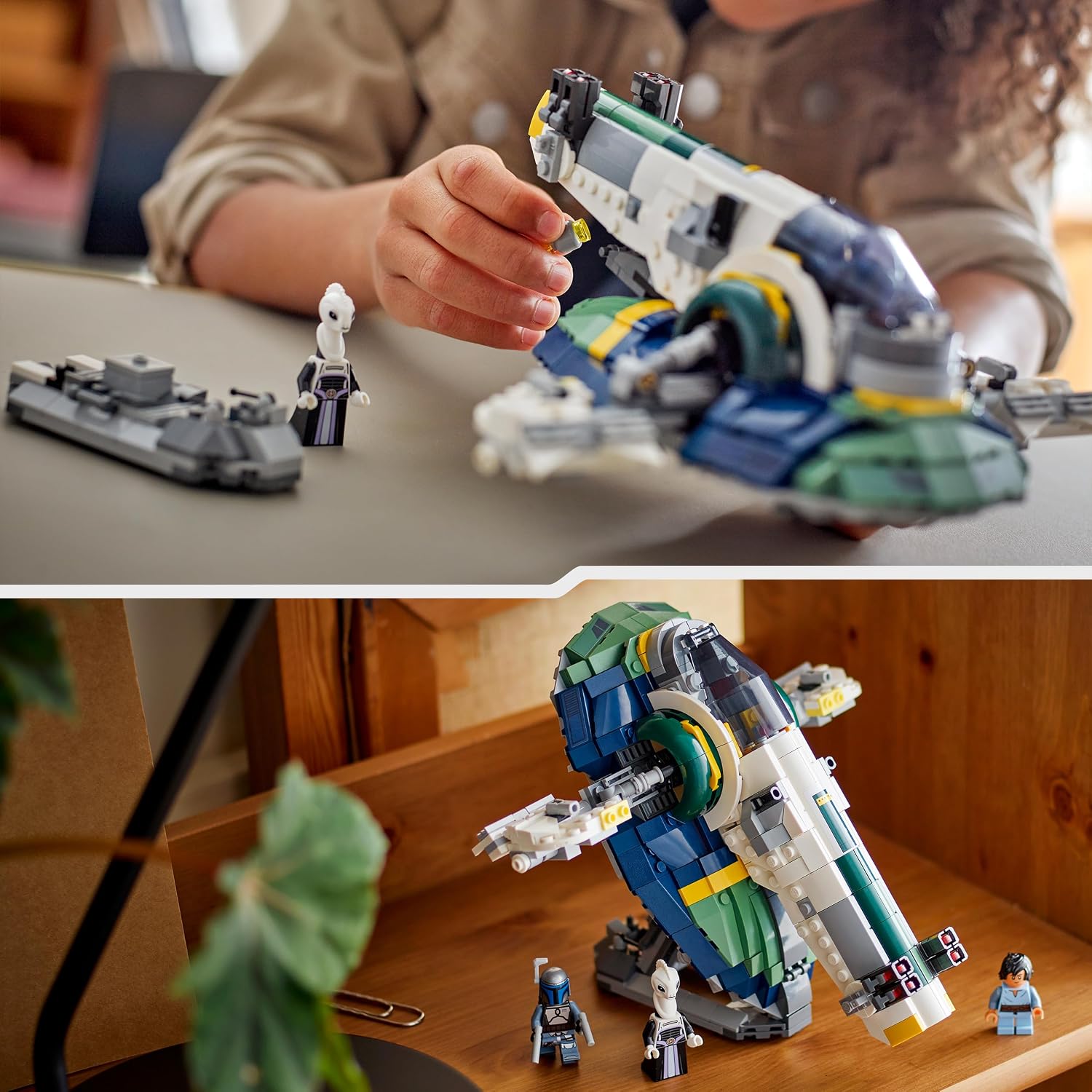 Thumbnail 4 de LEGO Star Wars 75433 L’Attaque des Clones : Le Vaisseau de Jango Fett – Jeu de Construction avec Ailes Rotatives et Minifigurines