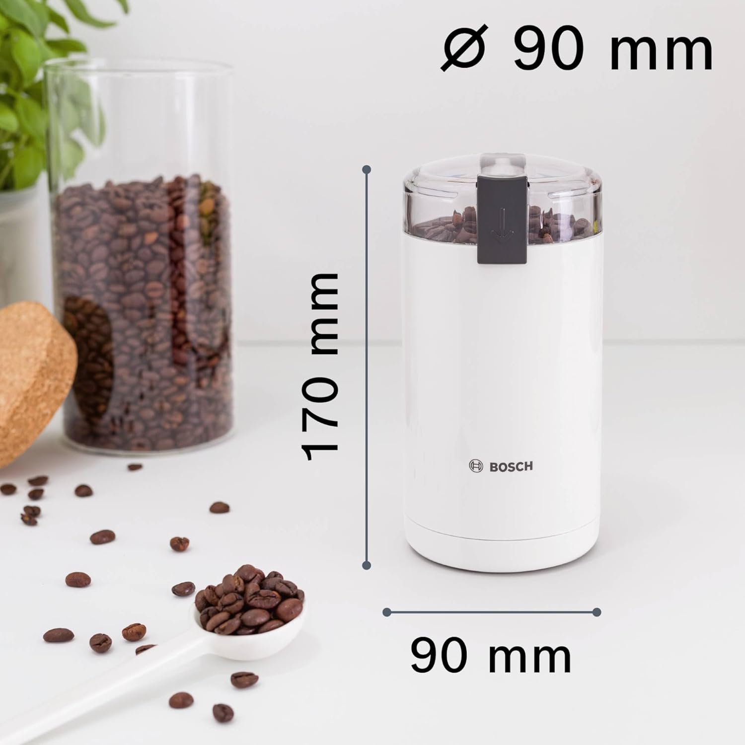 Thumbnail 1 de Bosch Hogar Molinillo de Café Eléctrico Blanco ☕ 180 W