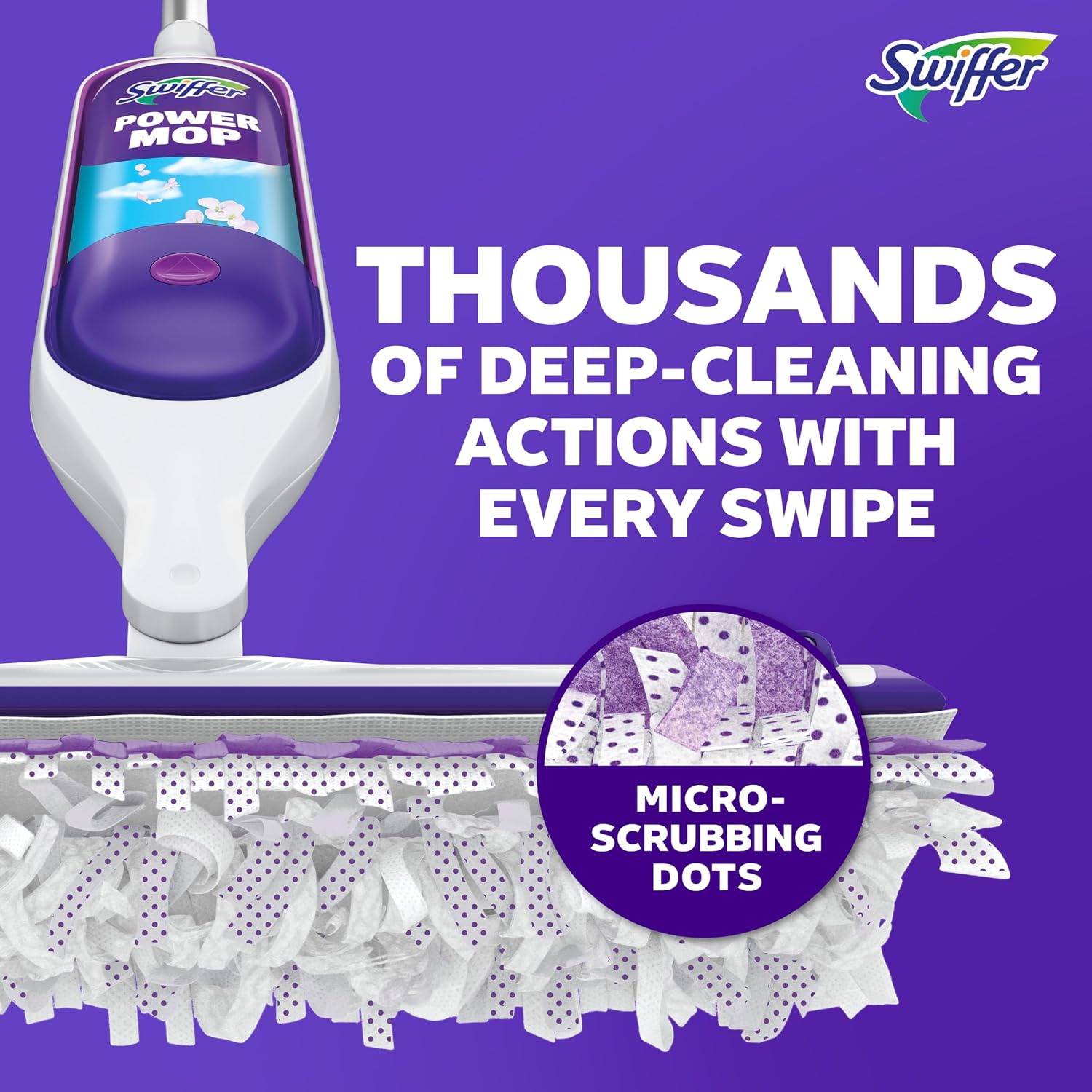 Detalle de Swiffer PowerMop Mopping Kit: All-in-One Spray Mop for Quick, Multi-Surface Cleaning