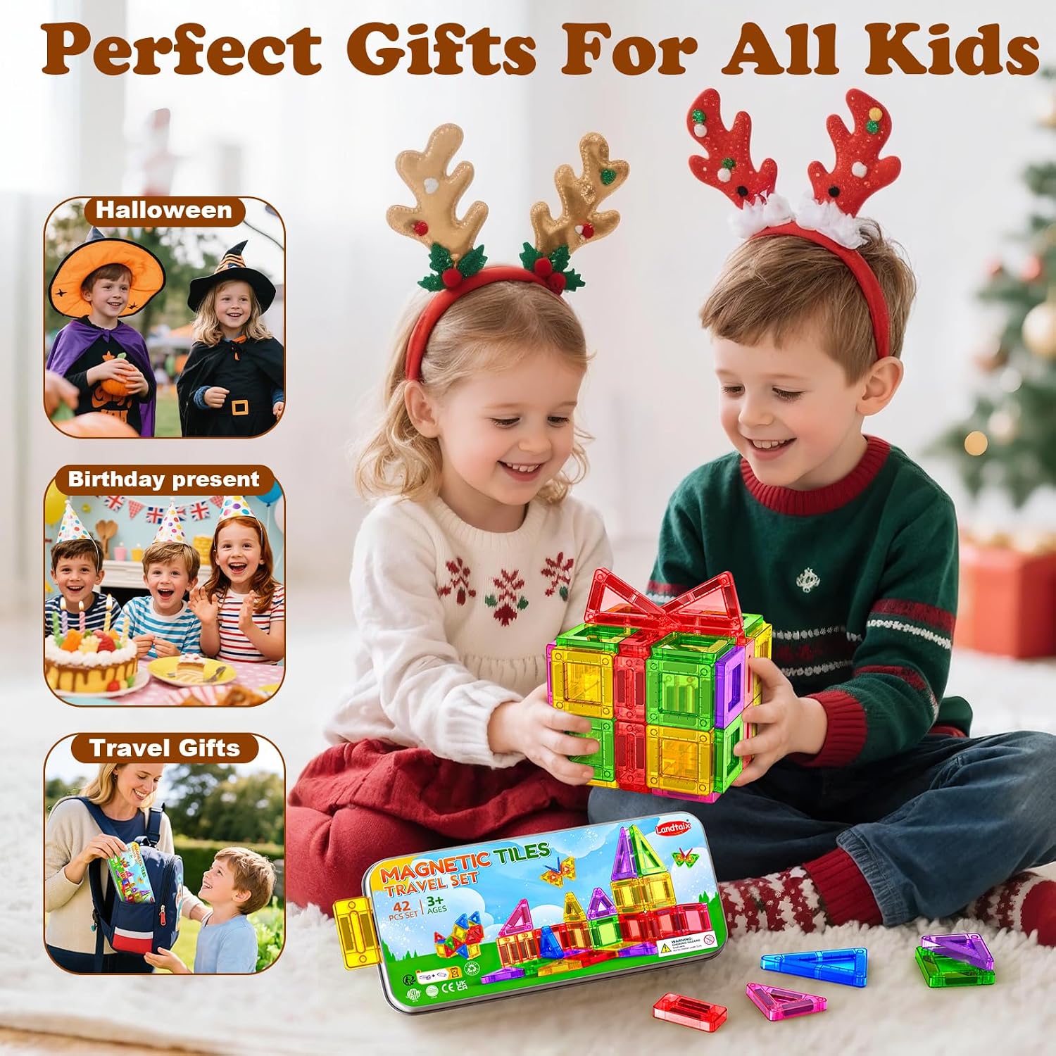 Detalle 2 de Mini Magnetic Tiles 42PCS travel set