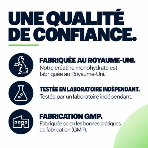 Detalle de Creatine Monohydrate Poudre 500 g Micronisée Sans Goût – 147 Doses, Vegan (Marque 4)
