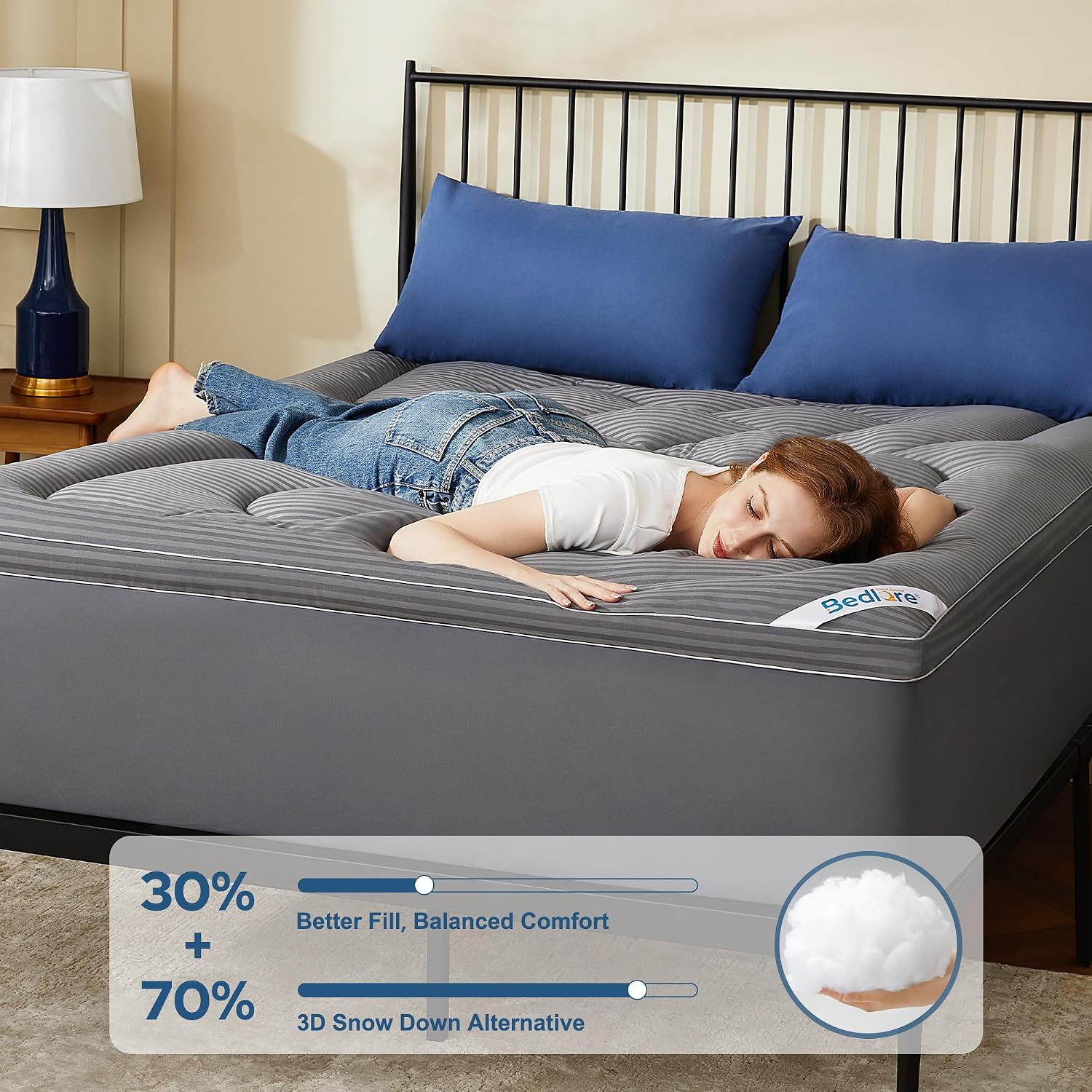 Detalle de BEDLORE Queen Mattress Topper