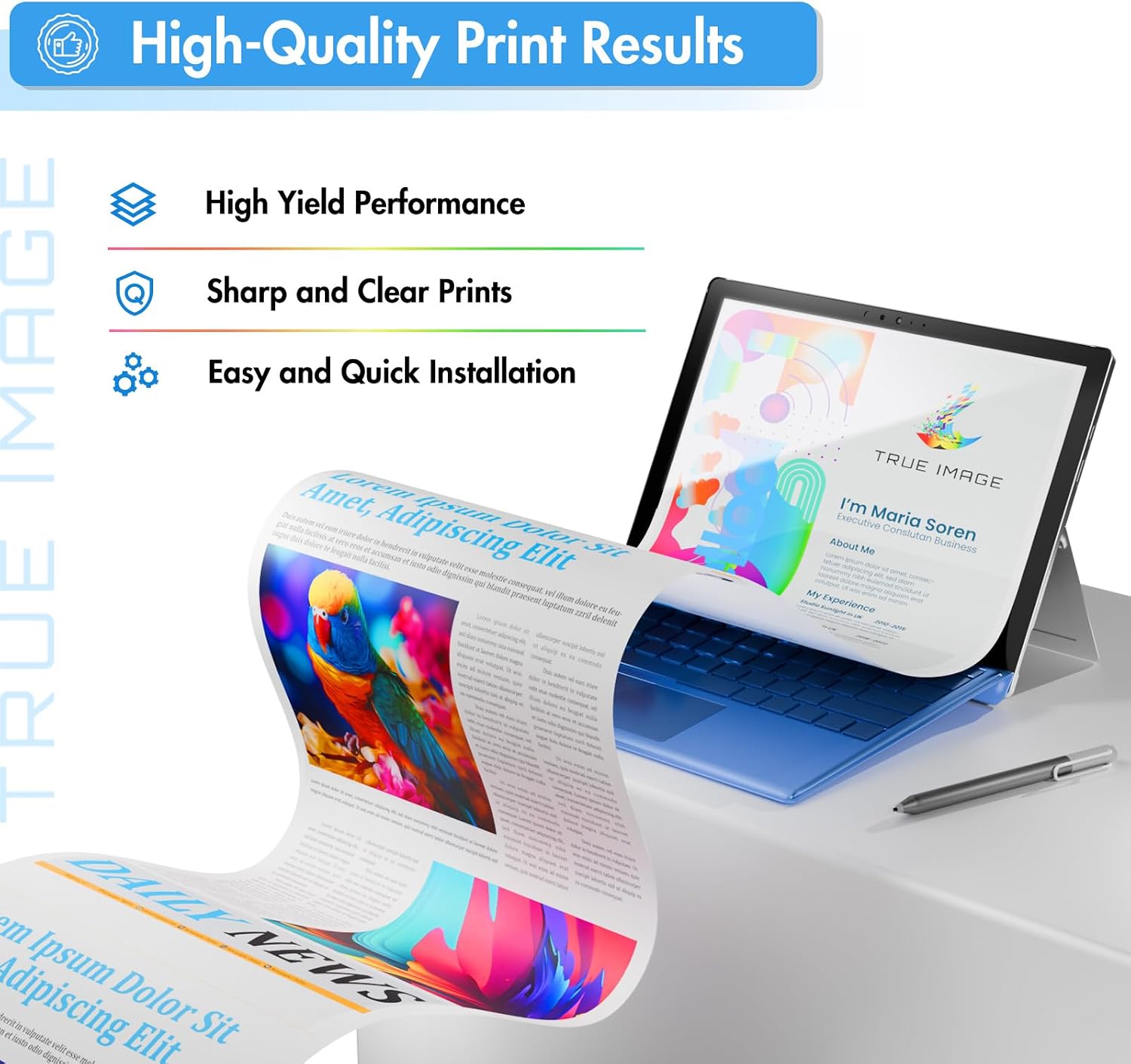 Detalle 2 de TRUE IMAGE 218A/218X Compatible Toner Cartridges 4-Pack (W2180A) for HP Color LaserJet Pro 3201/3301 Series