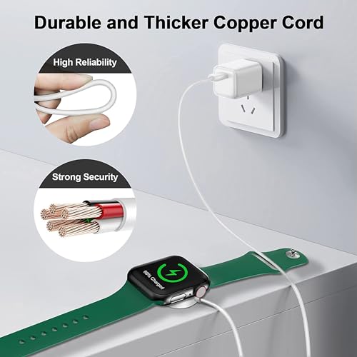 Detalle de Xiwxi 2026 Upgraded Apple Watch Charger: Magnetic USB-C Fast Charging Cable