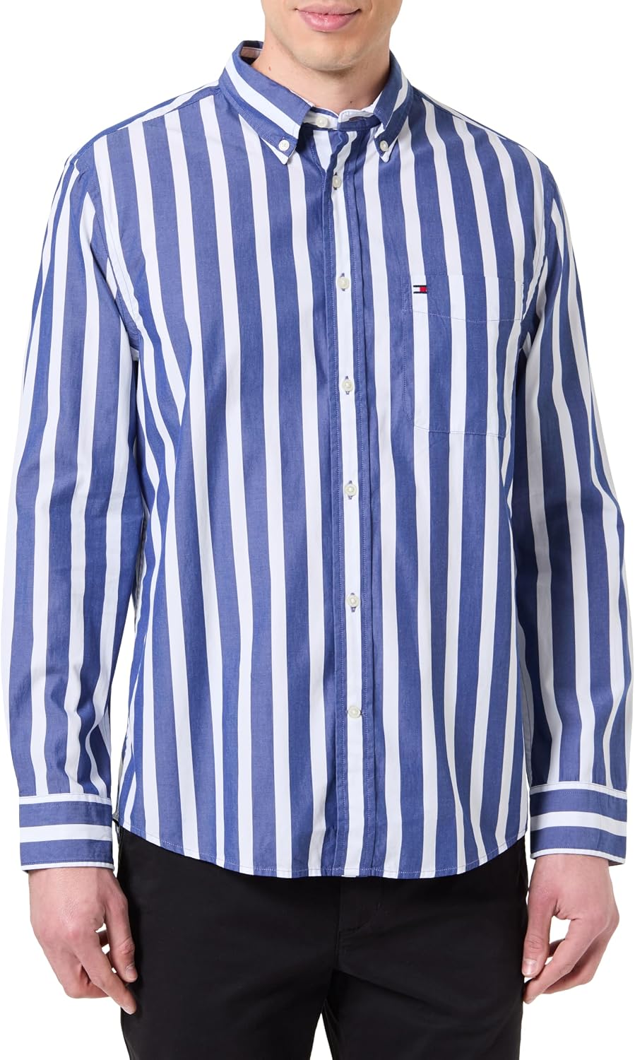 Thumbnail 5 de Tommy Hilfiger Flex Poplin Bold Stripe Shirt MW0MW41715 camicia in popeline a righe, unisex