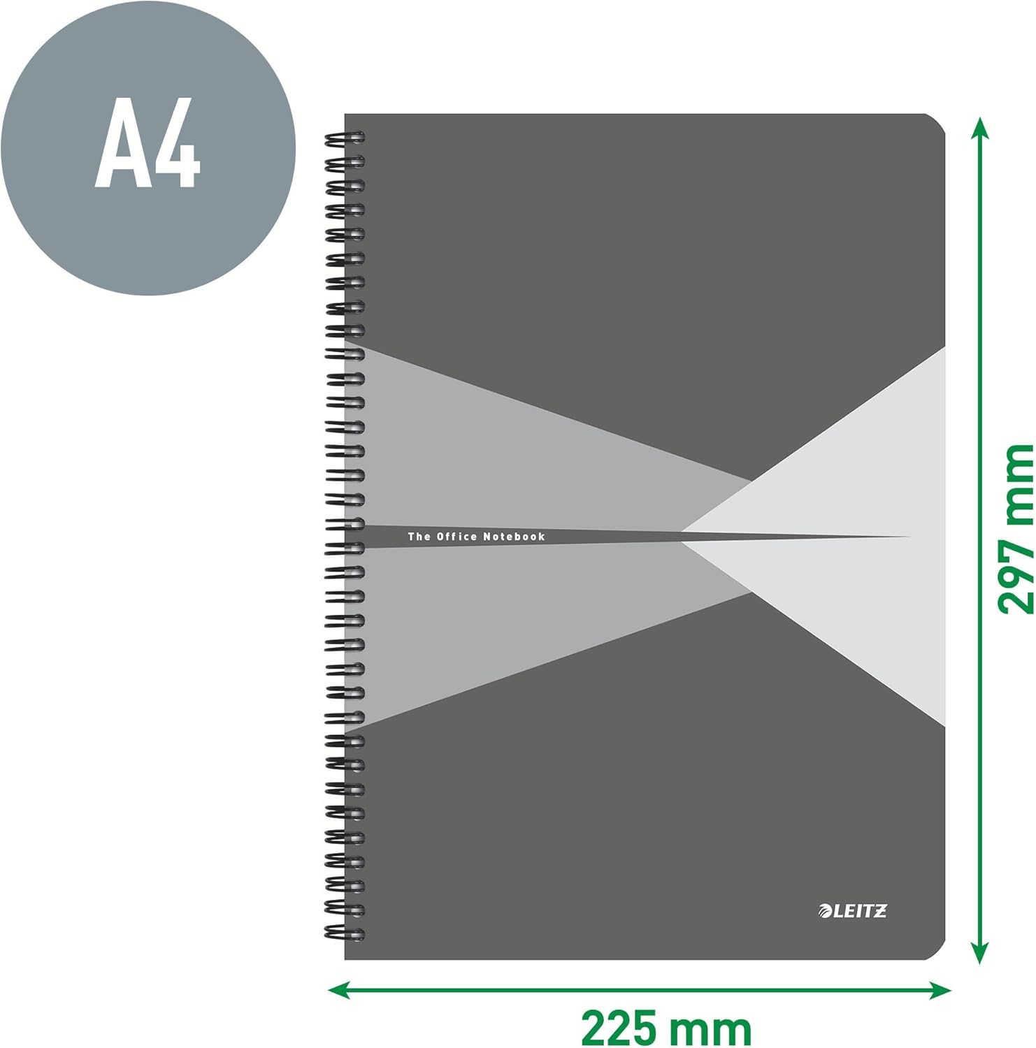 Thumbnail 4 de Leitz Office Collegeblock A4 kariert (5er-Set) mit Spiralbindung, 180 Seiten, FSC-zertifiziert – 46471055