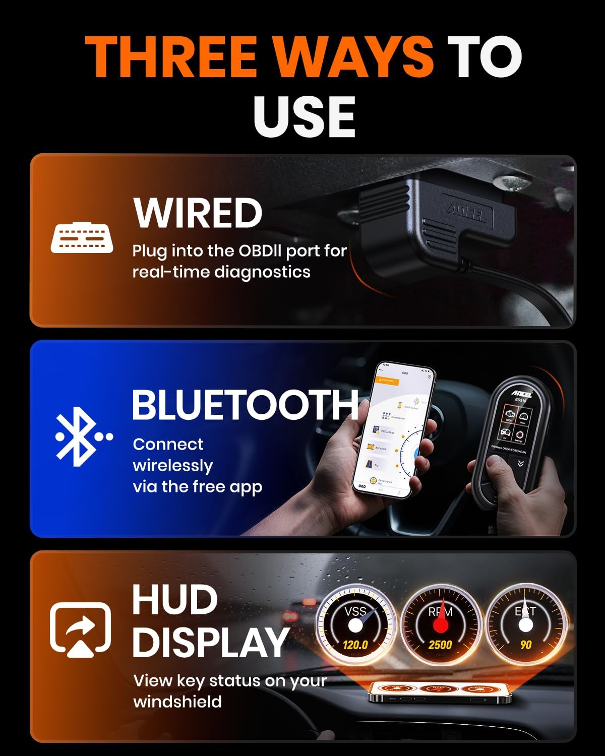 Thumbnail 1 de ANCEL BD310 OBD2 Scanner with Bluetooth 1996+