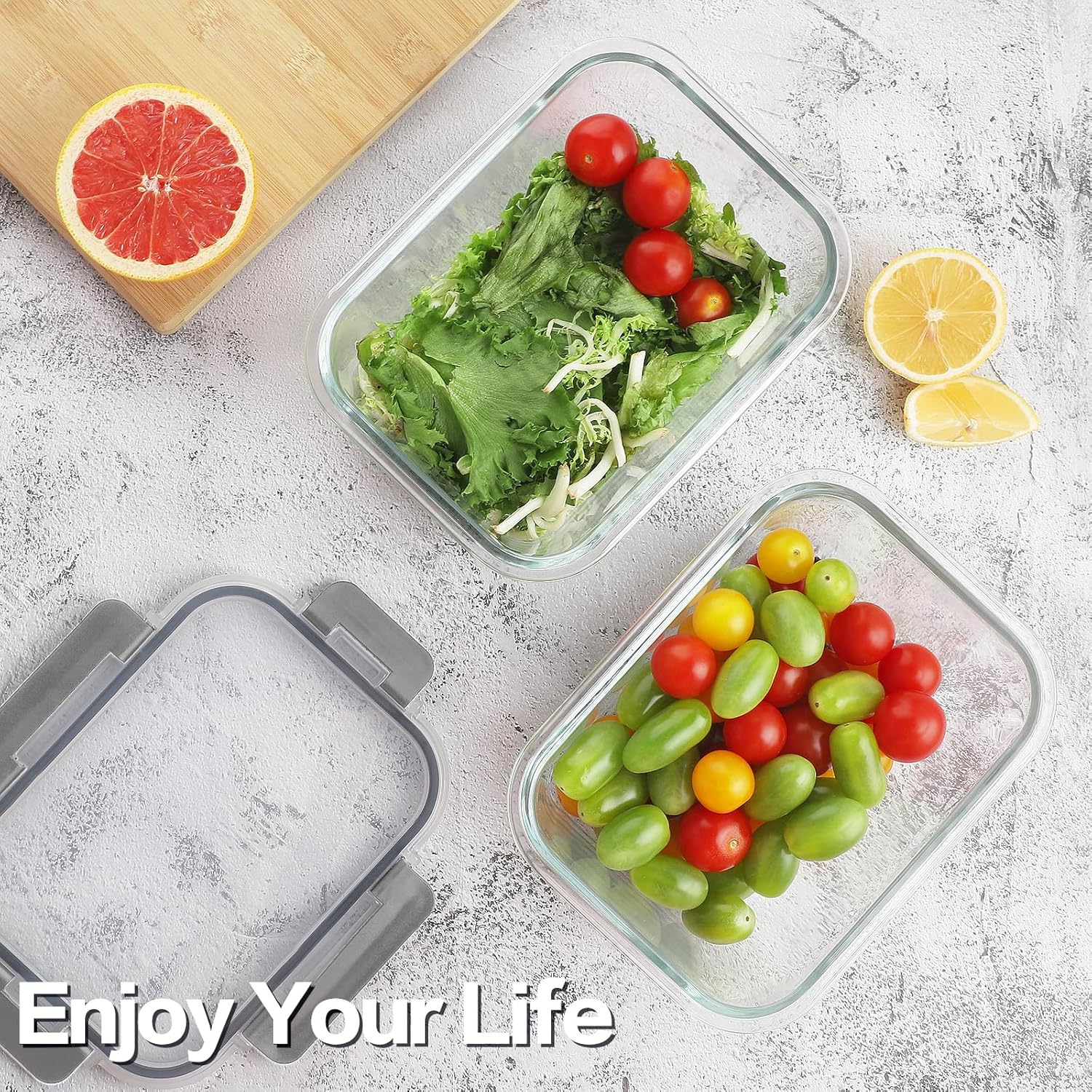 Detalle 2 de HOMBERKING 24pc Glass Food Storage Containers 🍱