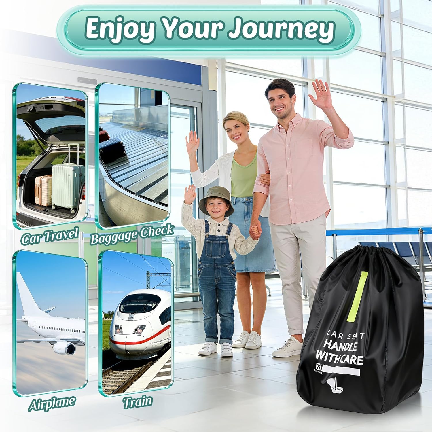 Thumbnail 1 de Guiseapue Car Seat Travel Bag for Airplane