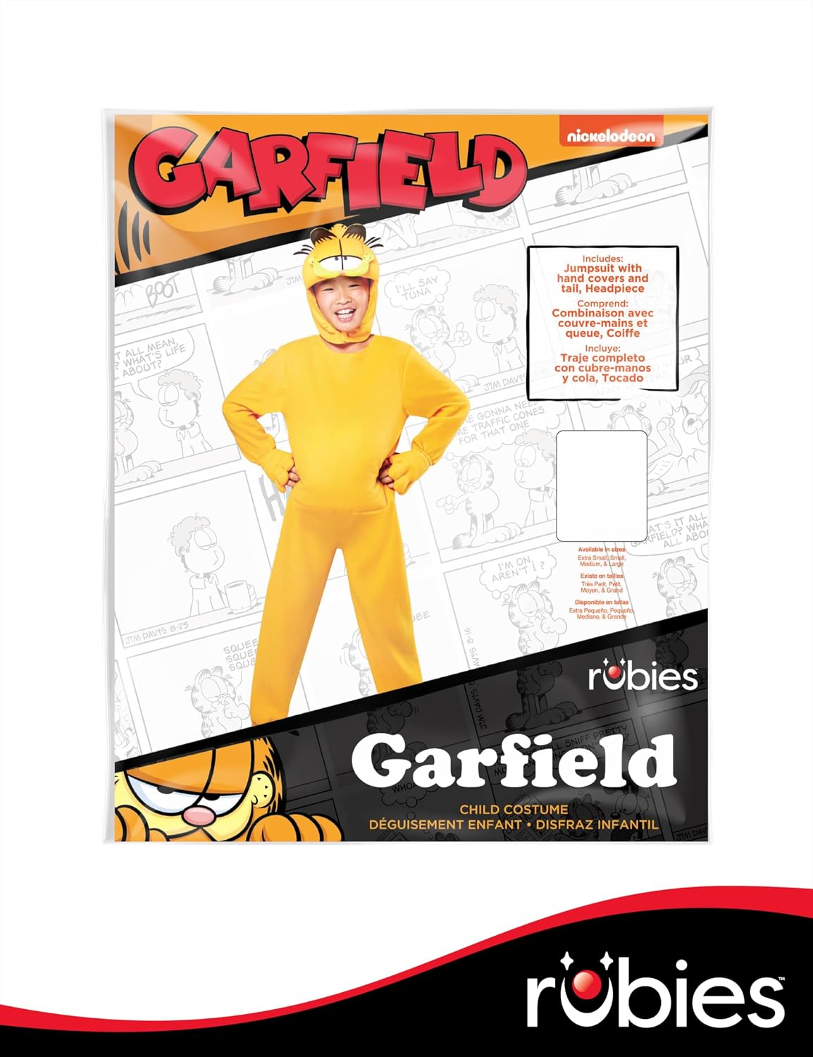 Detalle 2 de Rubies Garfield Kids' Costume, Large