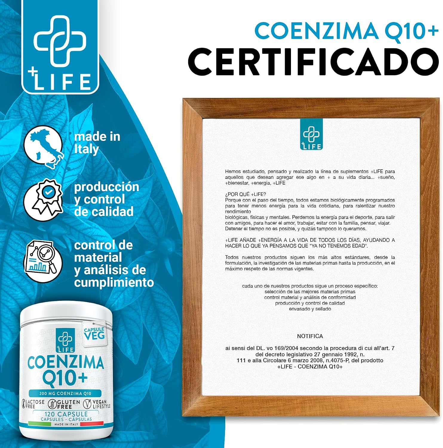 Thumbnail 4 de Coenzima Q10 PiùLife 200 mg 240 cápsulas