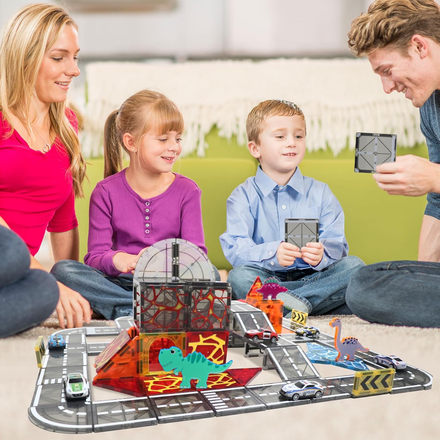Thumbnail 4 de SKTMYY Magnetic Tiles Road Set for Toddlers