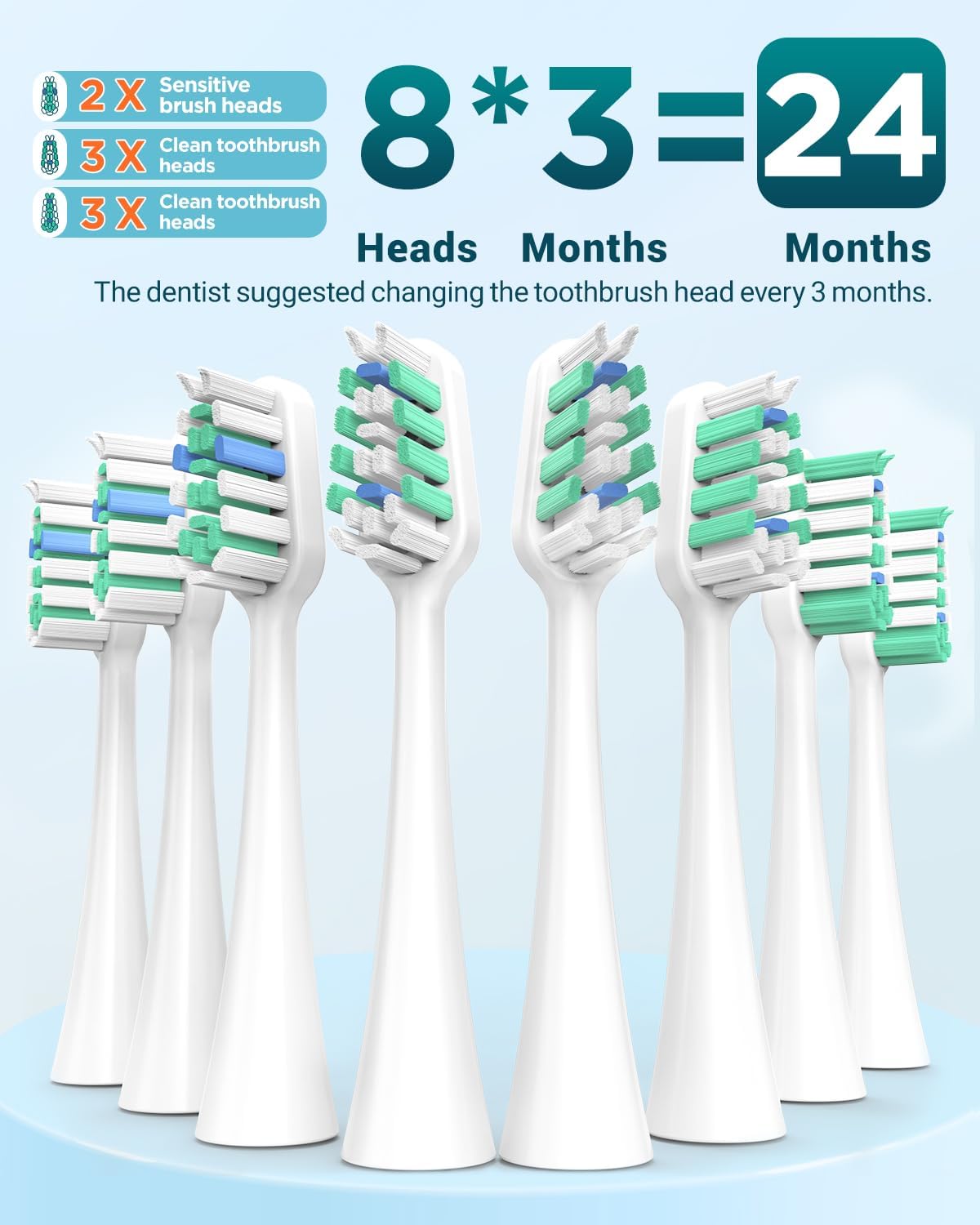 Detalle de Sonic Electric Toothbrush 90‑day battery life 🪥