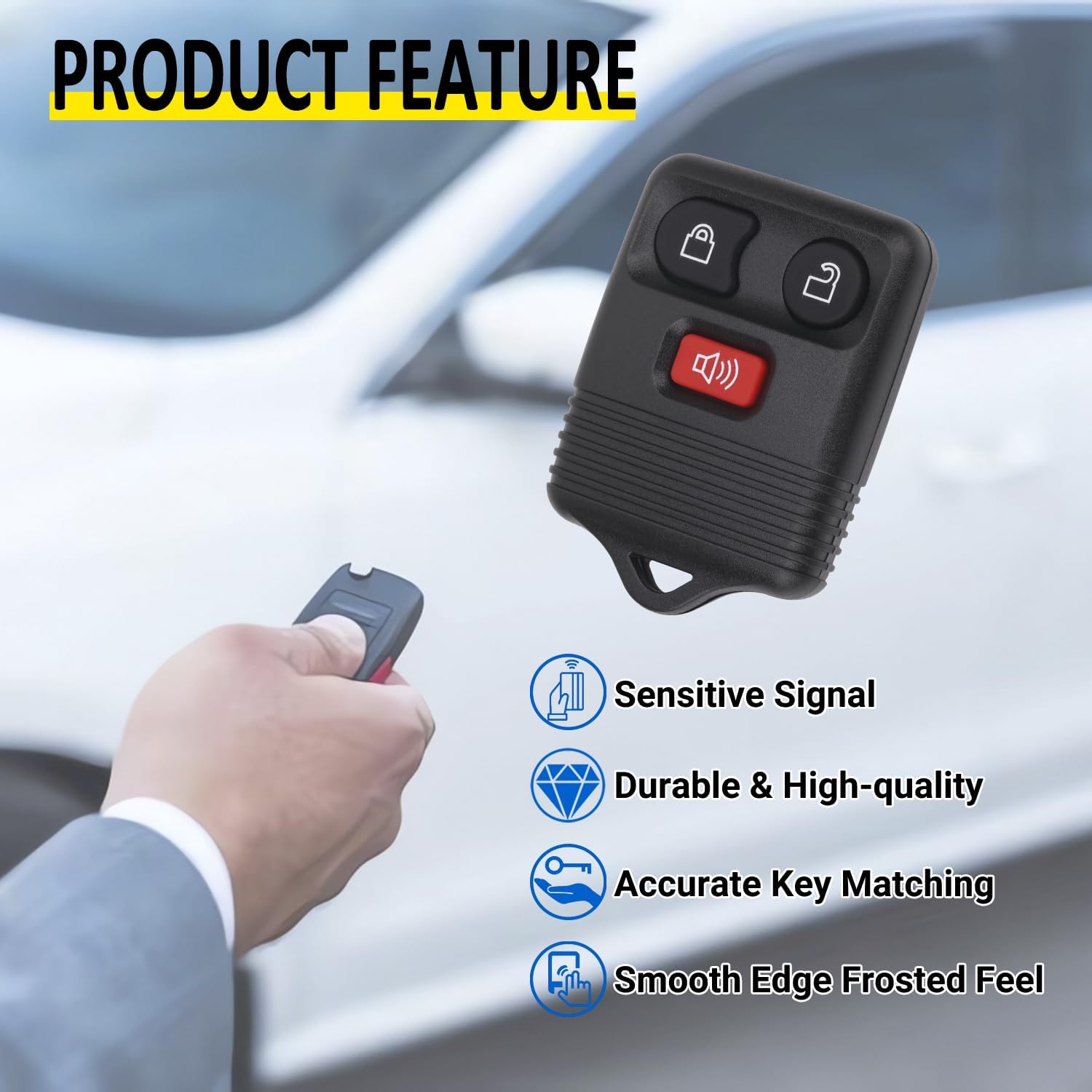 Thumbnail 5 de Vurkcy CWTWB1U331 3-Button Key Fob Pack of 2 🔑