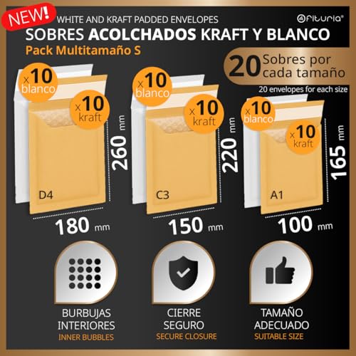 Thumbnail 1 de Ofituria Sobres acolchados 3 tamaños (60 uds) 📦