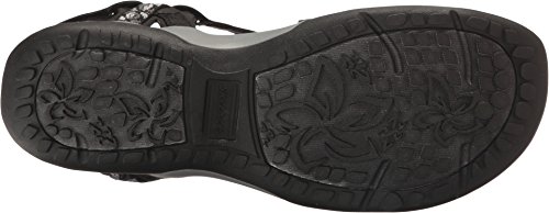 Detalle 1 de Skechers Reggae Slim Vacay - Sandalias casuales para mujer, Black Duraleather/Webbing (37 EU)