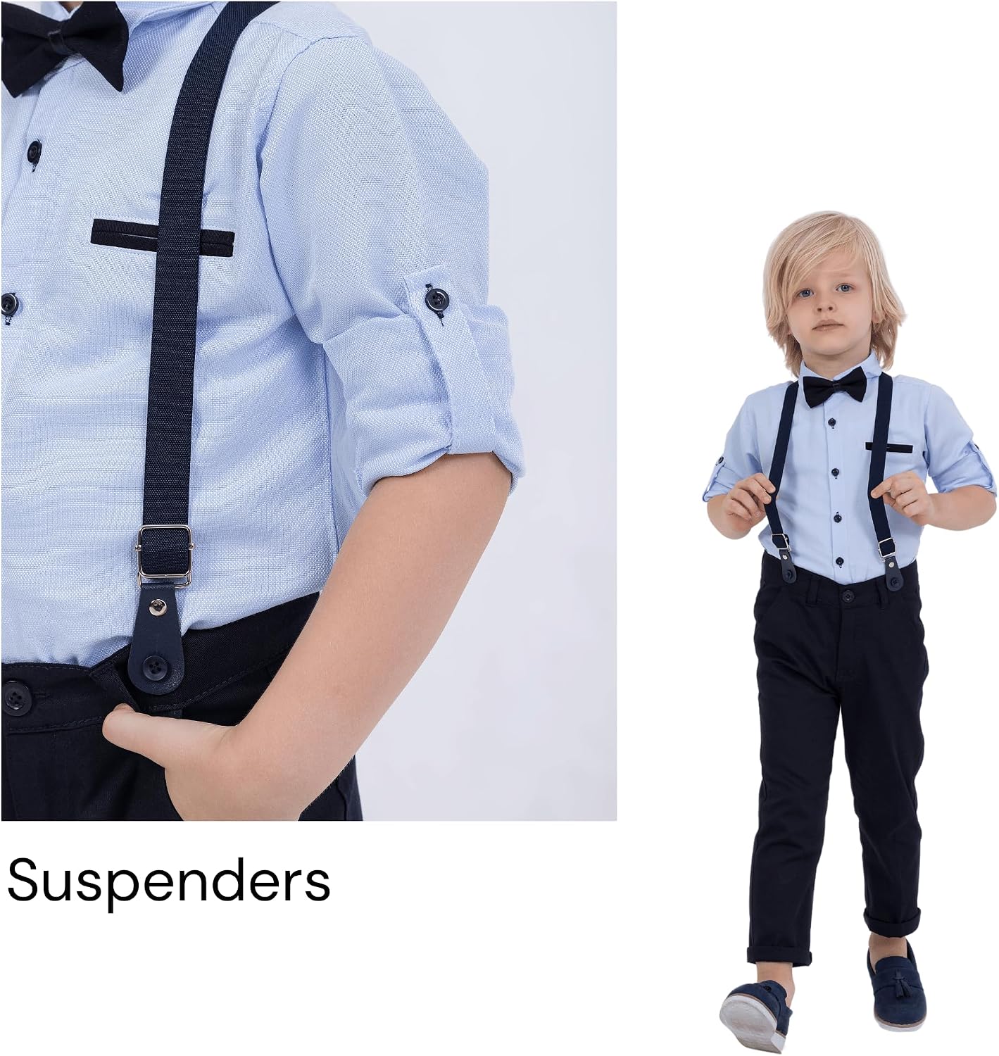 Thumbnail 4 de rise&Raba 4-Piece Shirt and Pants Set for Boys