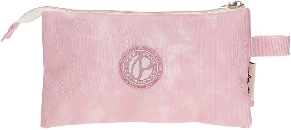Detalle de Pepe Jeans Holi Estuche Triple Rosa 22x12x5 cm