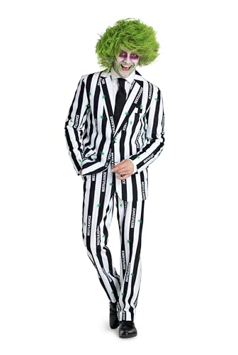 Detalle de OFFSTREAM Beetlejuice Men's Costume Suit, Size S, Striped with Tie