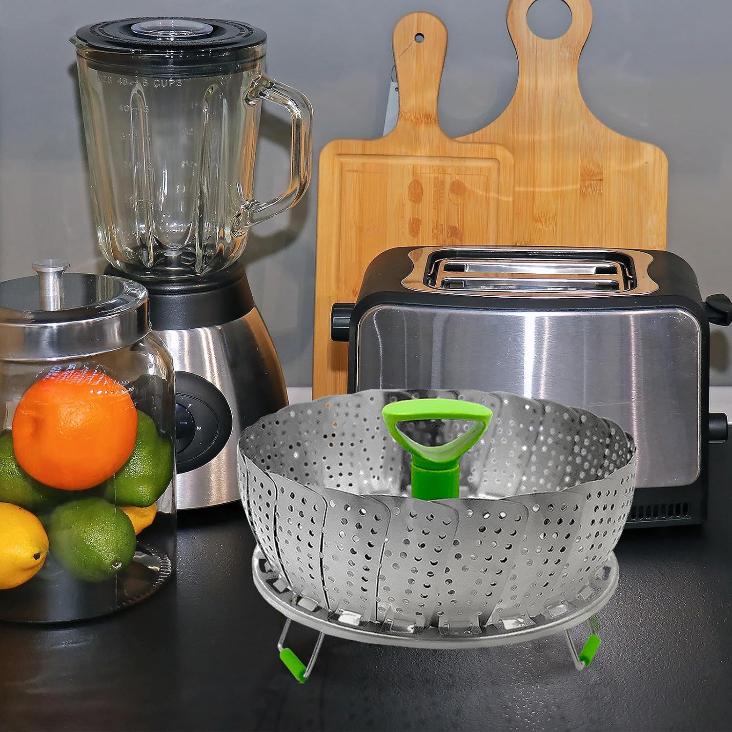 Thumbnail 6 de Mritrit Stainless Steel Steamer Insert, Expandable 7–11 Inch Basket