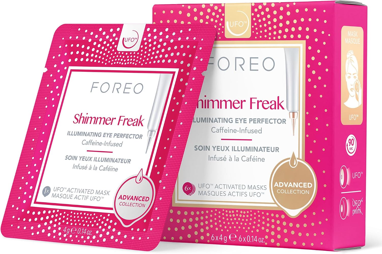 Detalle de Shimmer Freak Advanced Collection 2.0 – Maschera UFO Illuminante Contorno Occhi in kit da 6 pezzi
