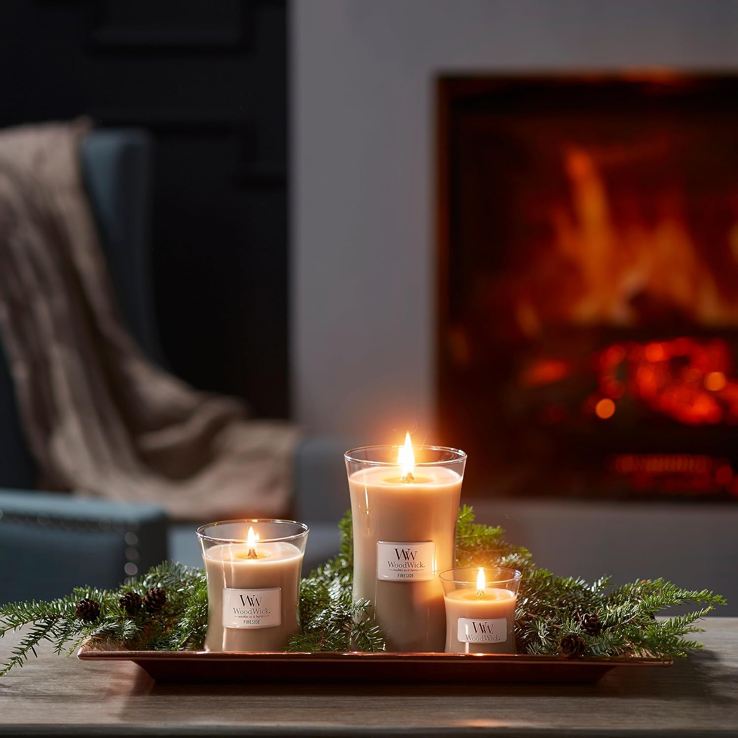 Thumbnail 5 de WoodWick Hourglass Fireside Candle
