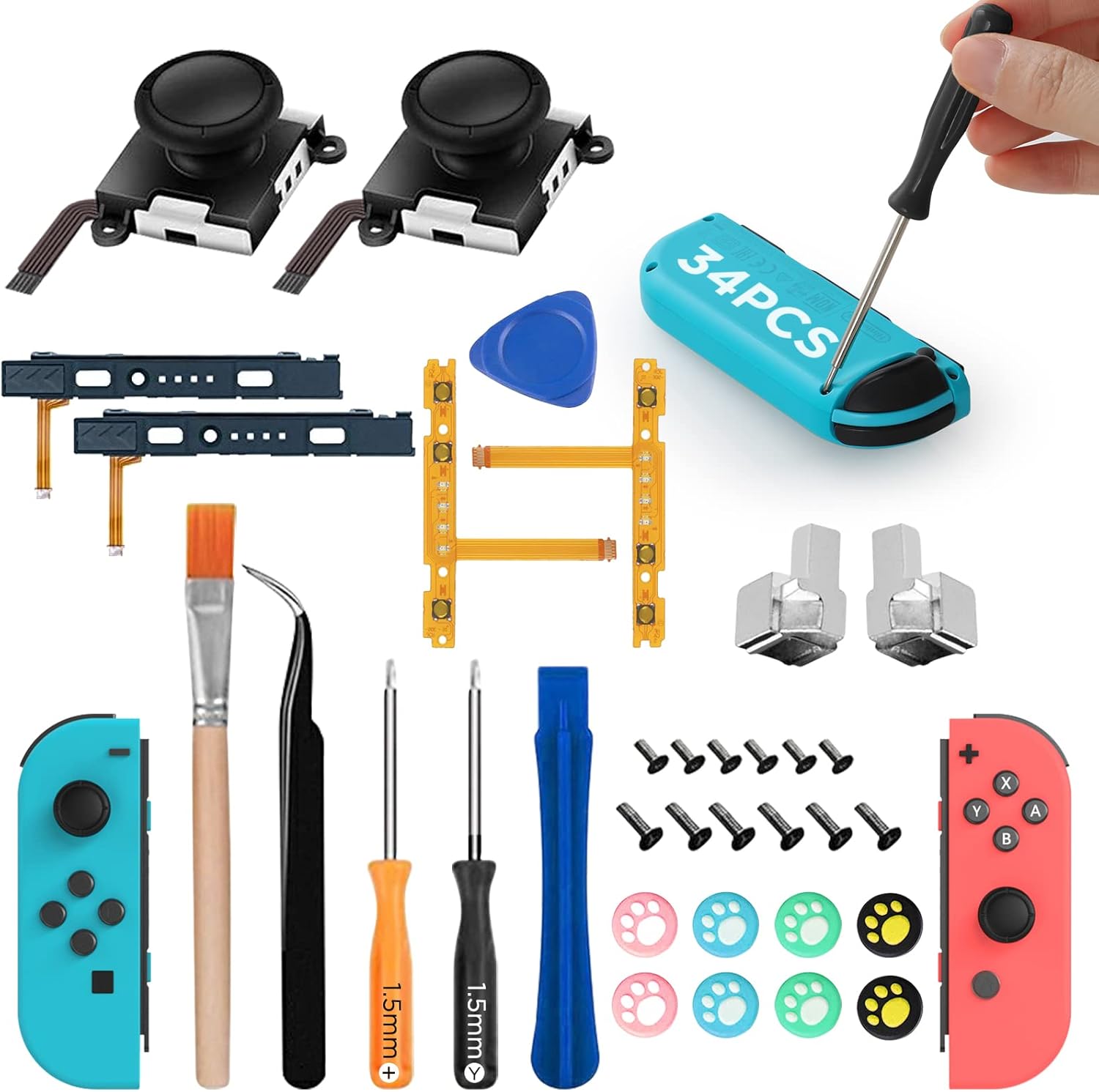Thumbnail 6 de GeeRic Joycon Joystick Replacement 30PCS kit