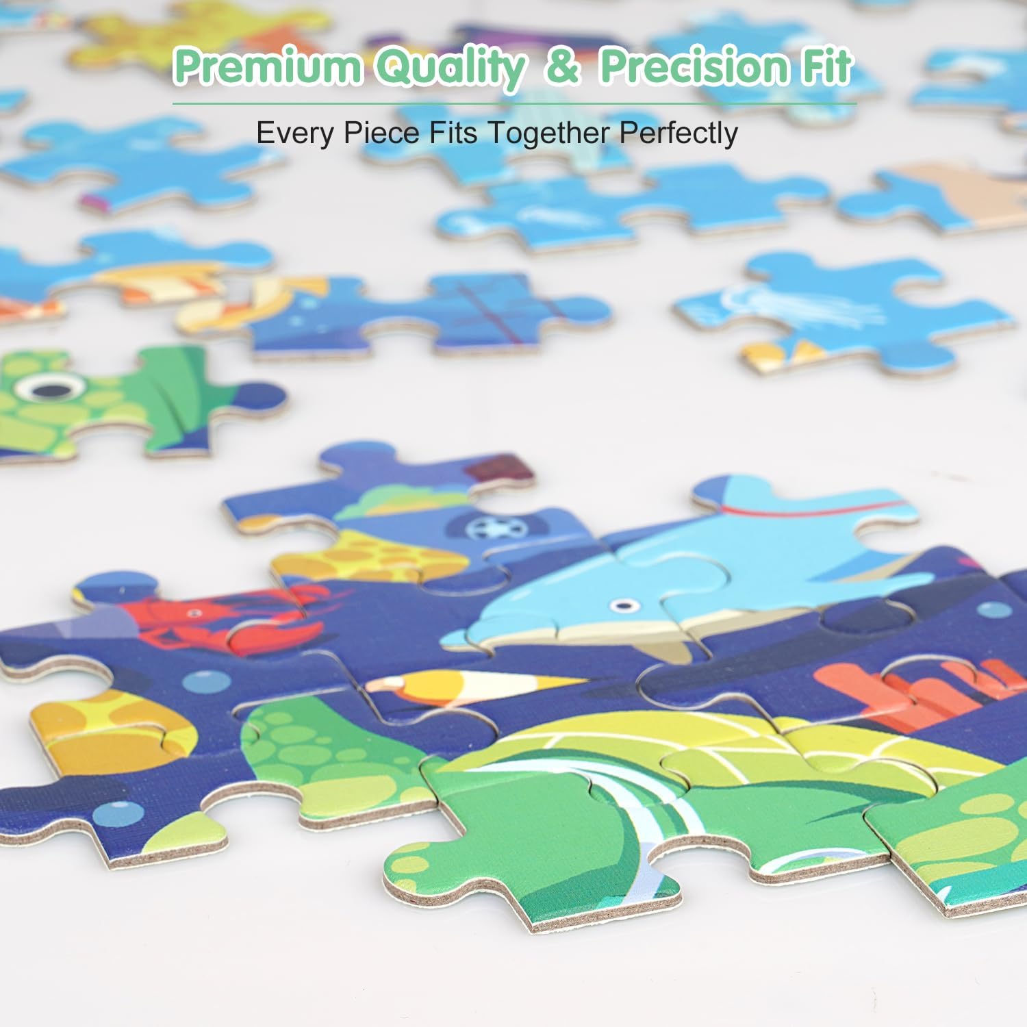 Thumbnail 4 de Sea Turtle Jigsaw Puzzle for Kids – 108 Large Pieces for Ages 4–10