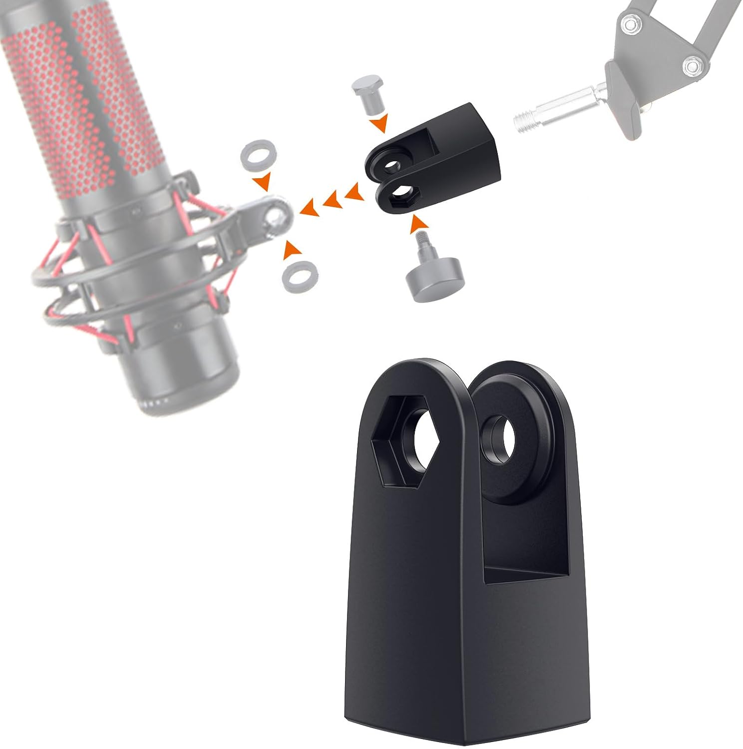 Detalle de SUNMON HyperX QuadCast Microphone Mount Adapter, 3/8-Inch Thread