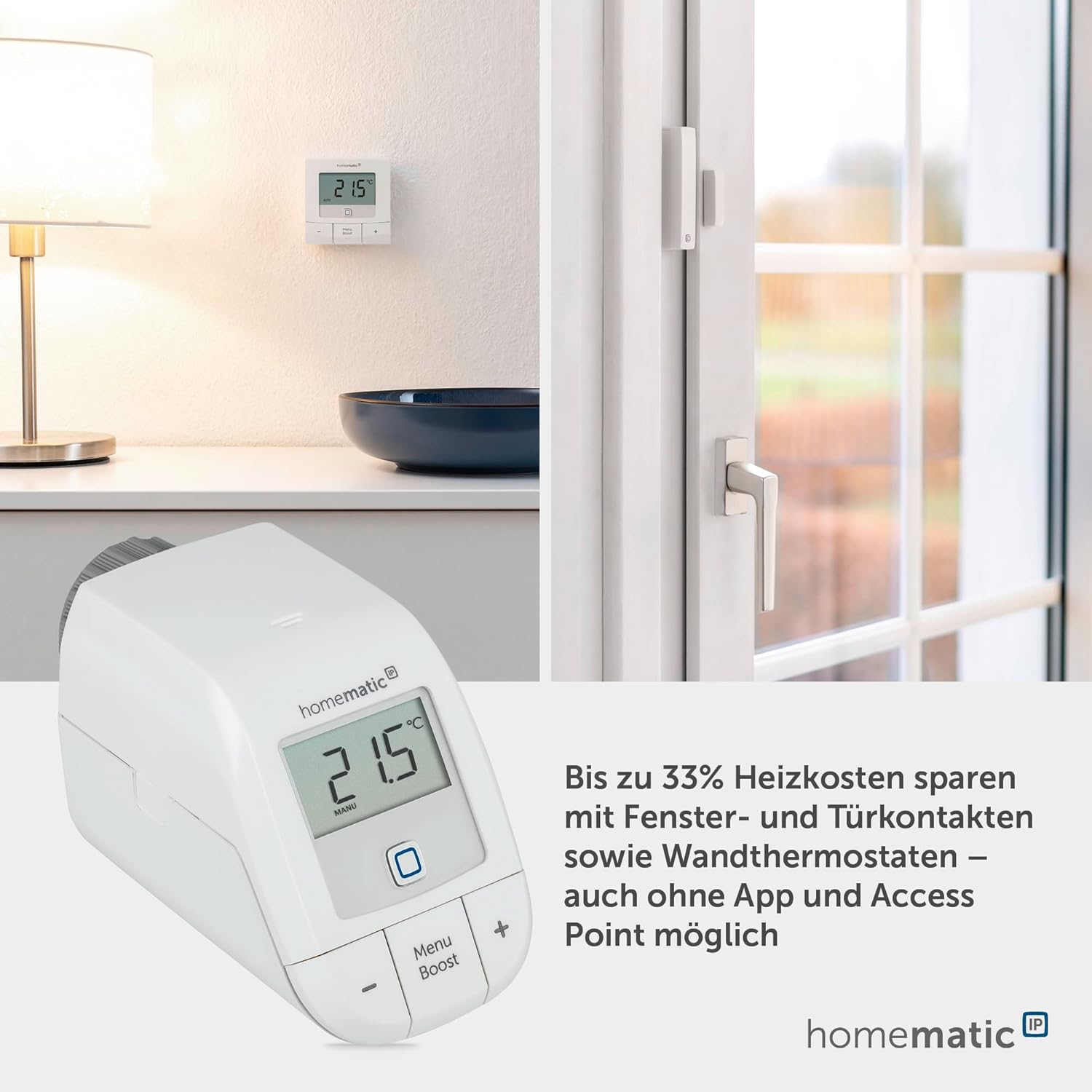 Thumbnail 4 de Homematic IP Access Point 2 + 2 Heizkörperthermostat Basic ⌚