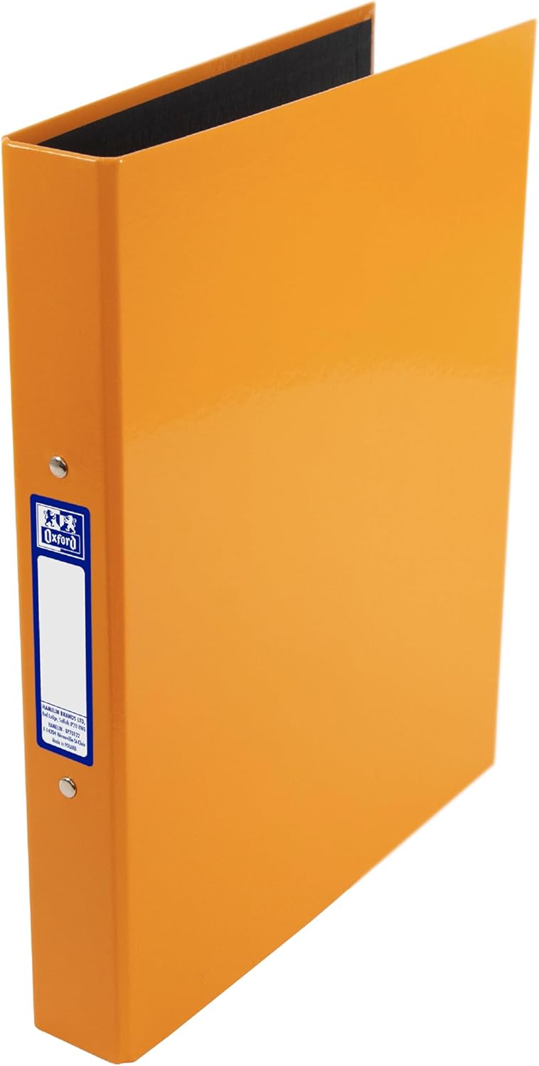 Detalle de Oxford Premium A4 Ring Binder (Orange) – 25mm Capacity, Laminated Paper on Board