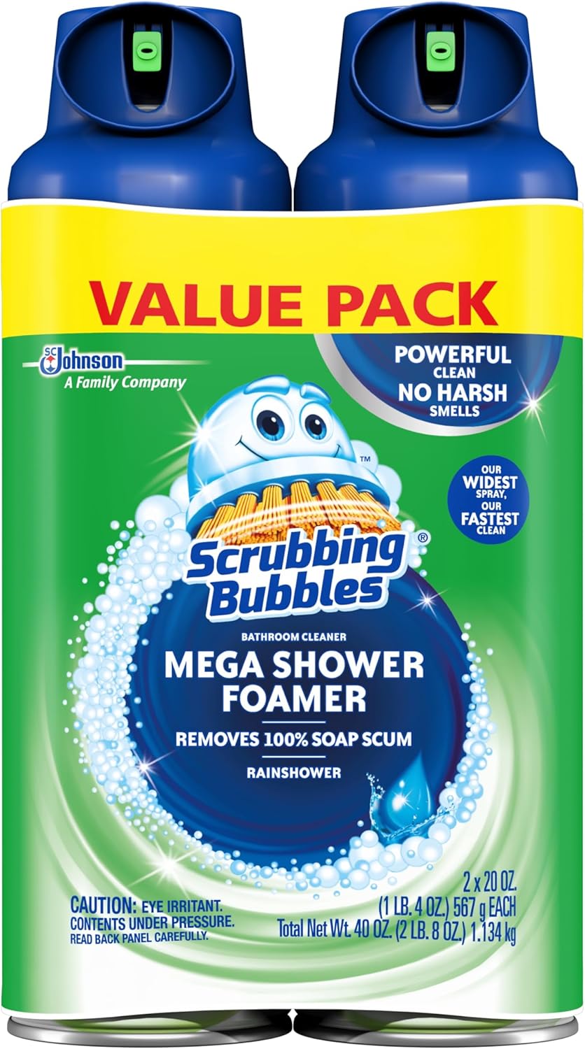 Detalle de Scrubbing Bubbles Mega Bathroom Foam Cleaner with Rainshower Scent (2 x 20oz)