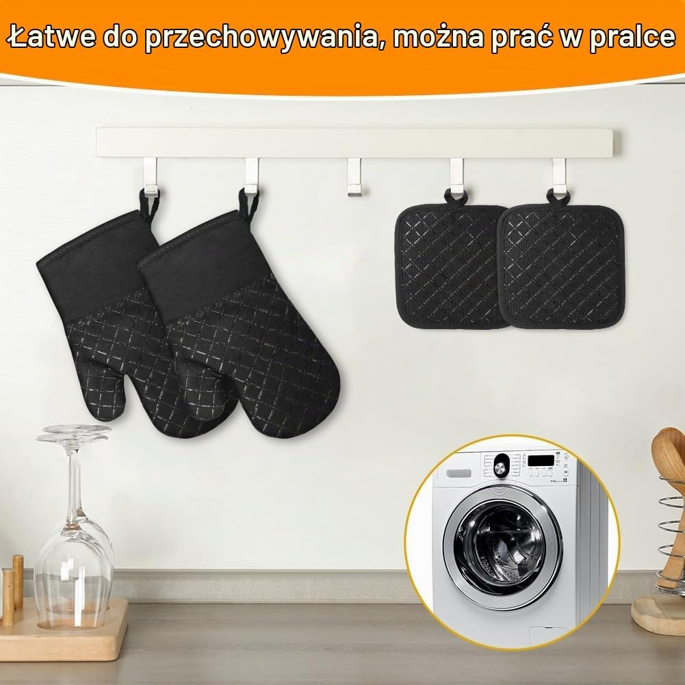 Thumbnail 6 de AUAUY M1-3507156 – rękawice kuchenne i łapki, silikon, ochrona do 230°C