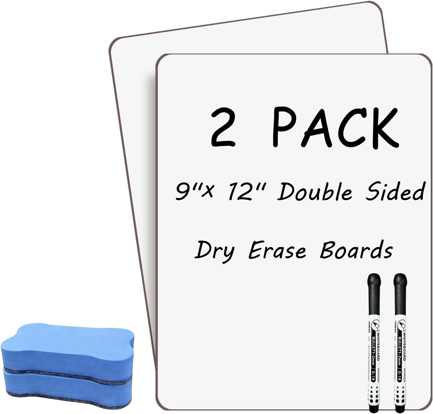 VPJ LBTX03 Double-Sided Portable Whiteboard, 9" x 12
