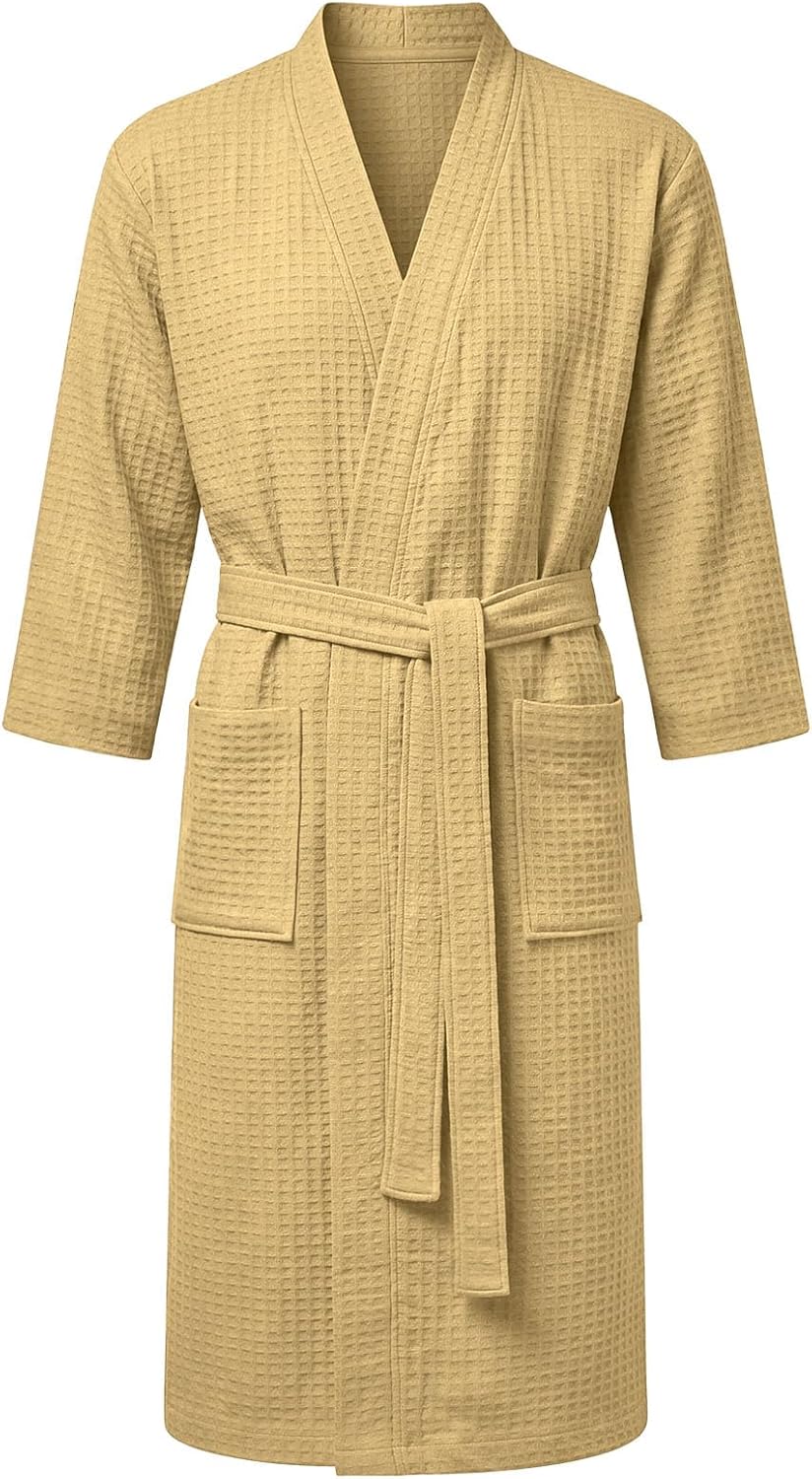 Detalle de AUYAO 5645770 herenbadjas met wafelstructuur, licht en absorberend, L/XL