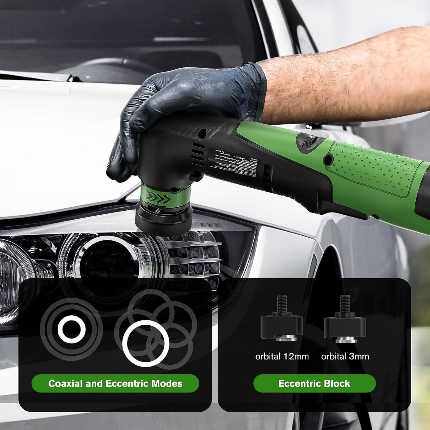 Thumbnail 2 de Ginour Cordless Car Polisher (12V, 2Ah batteries) – 6-speed RO/DA mini rotary & dual action buffer