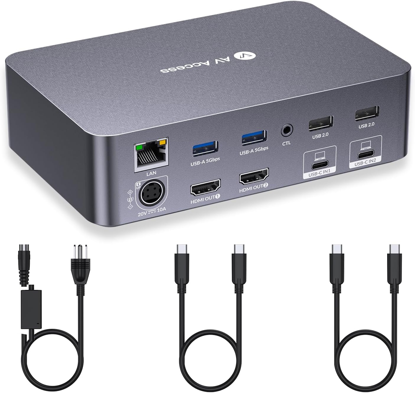 Detalle de AV Access KVM doppio schermo 2 laptop