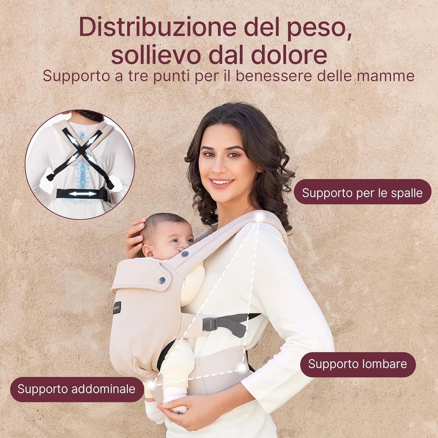 Thumbnail 3 de Momcozy Marsupio Neonato Ergonomico: comfort e praticità per genitori in movimento