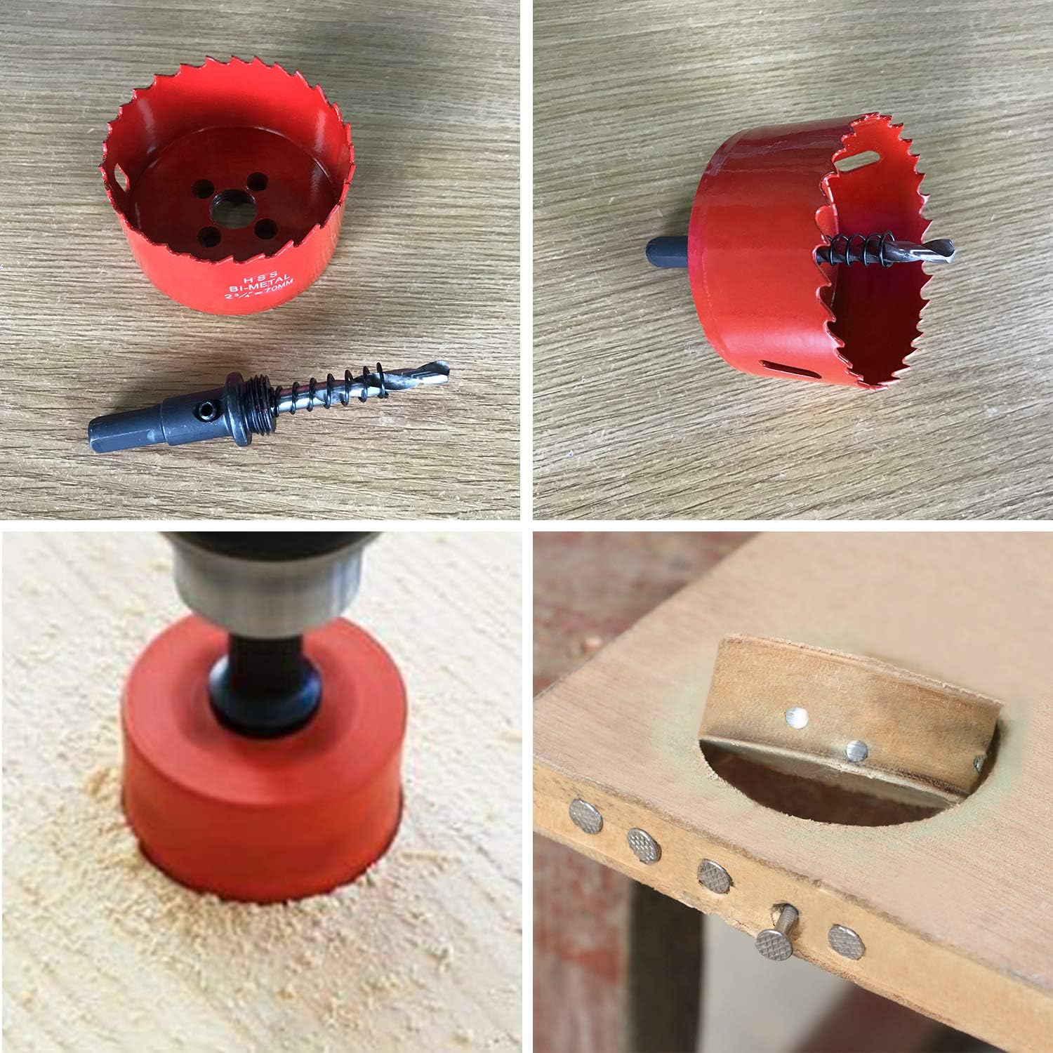 Thumbnail 2 de Laiwei 155 mm Lochsäge mit HSS-Bimetall (M42) und Zentrierbohrer für Holz und Metall – 6-1/8