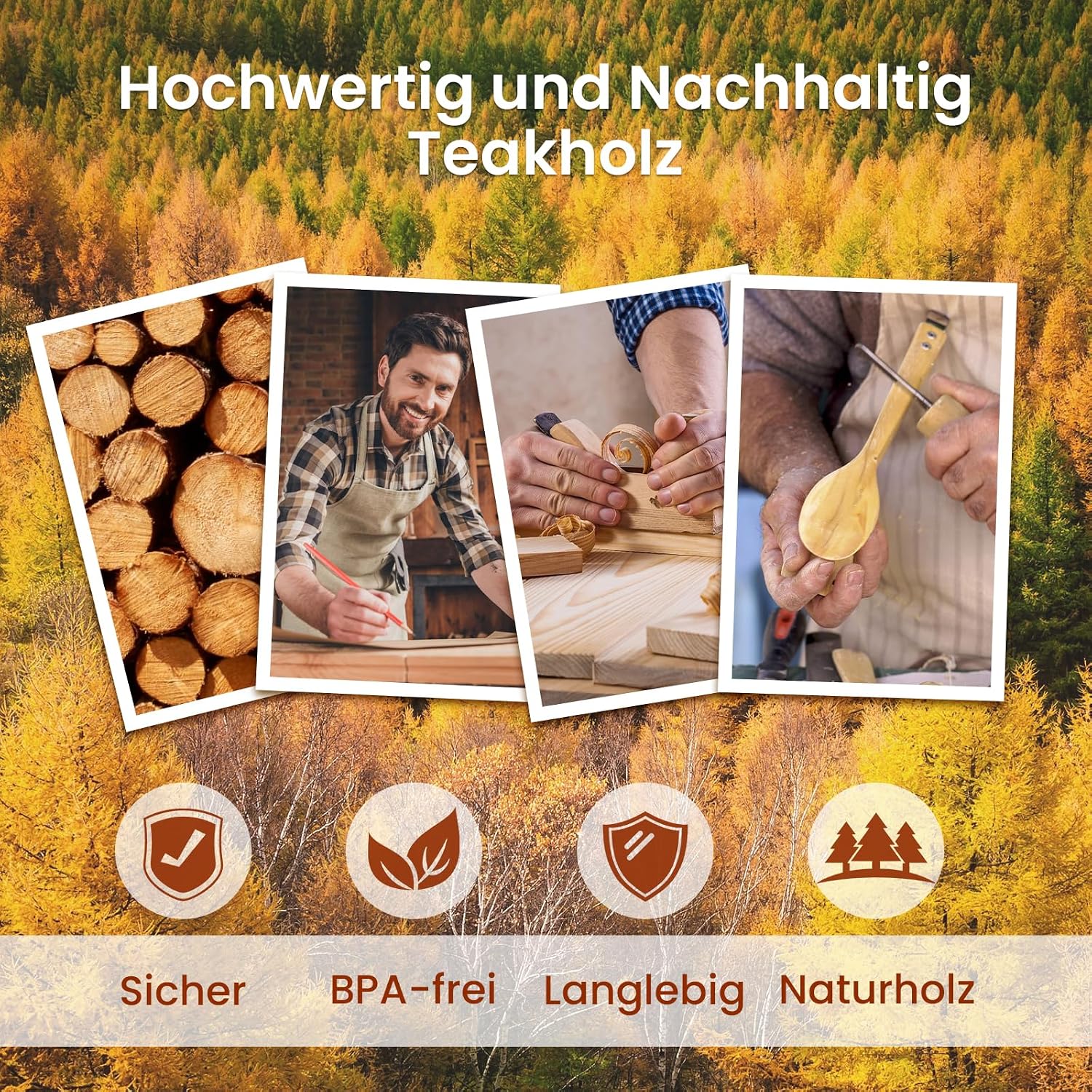 Detalle de Mooues Kochlöffel Holz Set 9-teilig