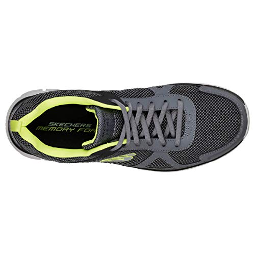 Detalle 2 de Skechers TRACK BUCOLO Trainers for Men – Charcoal/Lime, 7 UK (41 EU)