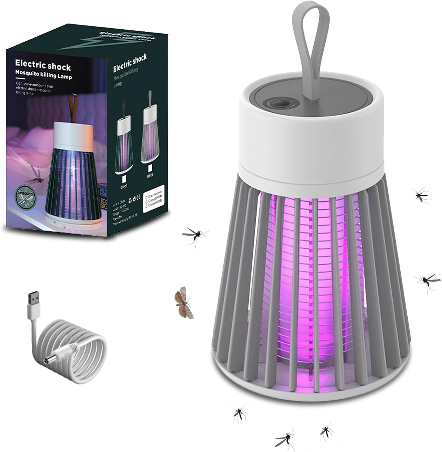Detalle de Zapfie Mückenlampe: 3-in-1 Moskito-Löschgerät für Innen, Außen und Camping