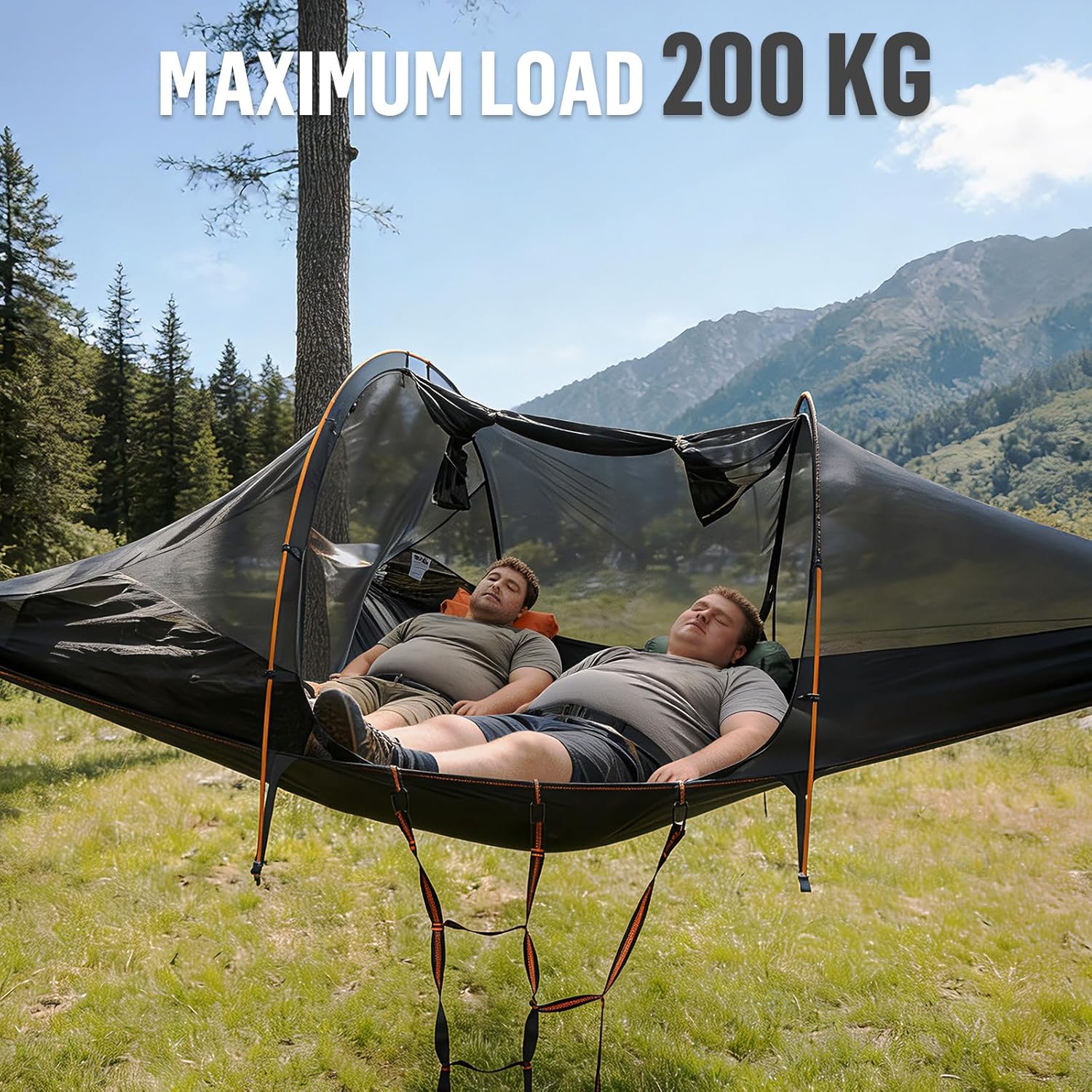 Thumbnail 4 de Night Cat 2 Person Hammock Tent (Triangle Hammock) with Mosquito Net Rainfly