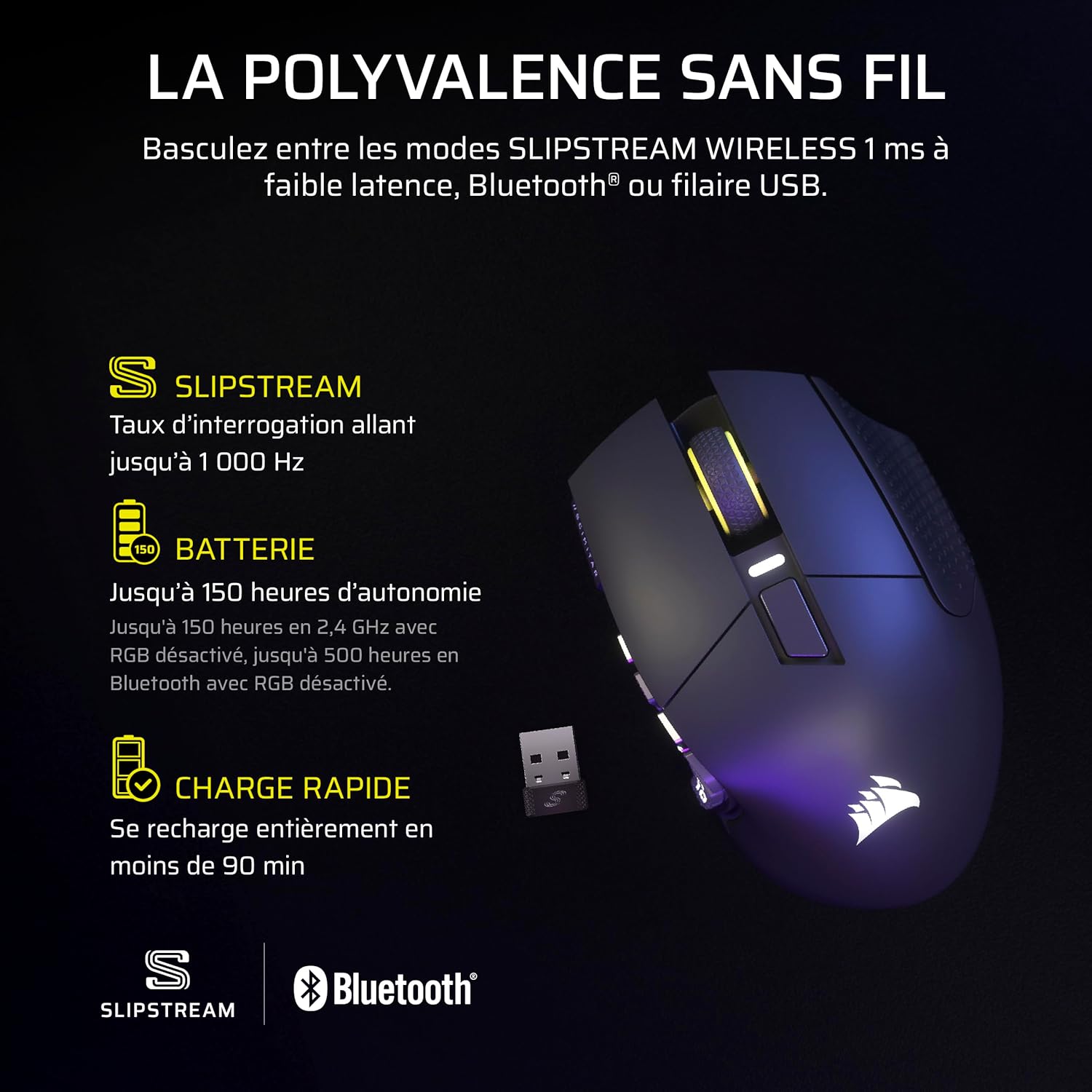 Thumbnail 6 de Corsair Scimitar Elite Wireless SE MMO — Souris gaming 33 000 DPI, 16 boutons et autonomie jusqu’à 150 h