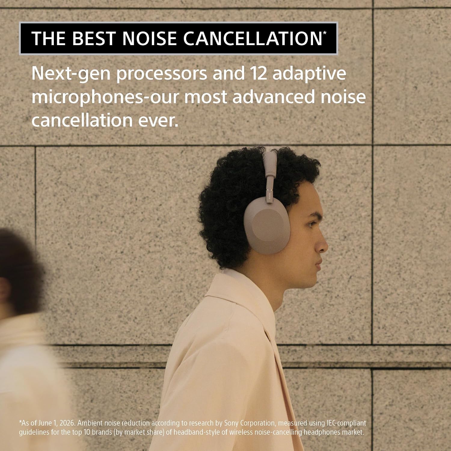 Detalle de Sony wireless headphones WH-1000XM6