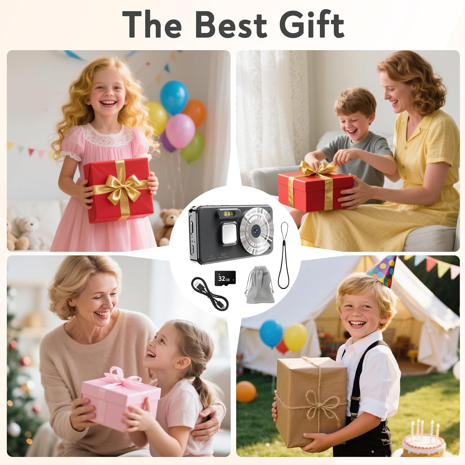 Thumbnail 6 de HERBYD Fotocamera Digitale 64MP con Display 2,8" e Zoom 18X – Rosa-2